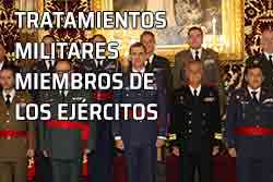 Tratamientos militares. Miembros de los Ejércitos. Audiencia militar a un grupo de Generales de Brigada y Contralmirantes de las Fuerzas Armadas y de la Guardia Civil