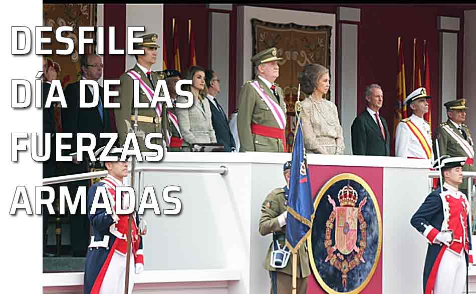 Palco desfile día de las Fuerzas Armadas