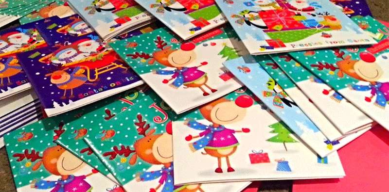 Tarjetas àra felicitar la Navidad.