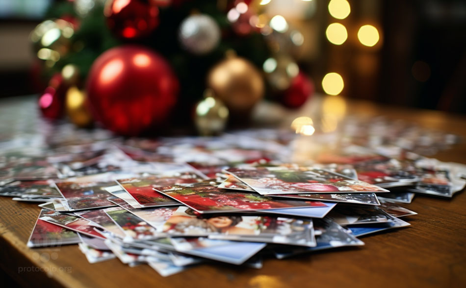 Las postales de Navidad pueden tener todo tipo de motivos, tanto religiosos como  de otro tipo