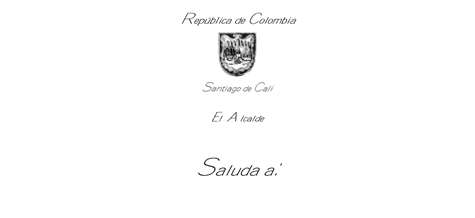 Saluda. Modelo saluda Santiag de Cali.
