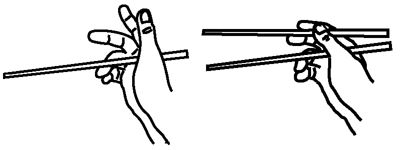 Chopstick. Utilizar los palillos.