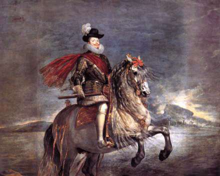 Felipe III a caballo.