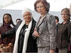 Doña Sofia en una inaguración.