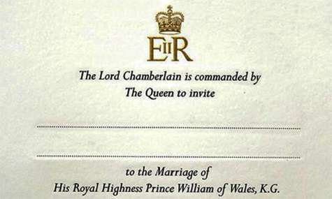 Invitación boda. Invitación boda William and Catherine.