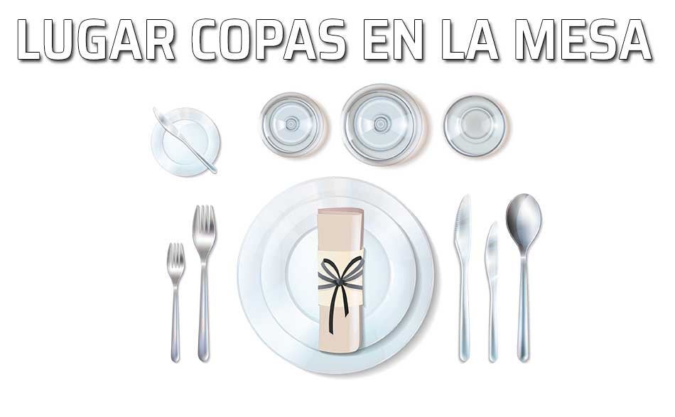 Cómo se colocan las copas en la mesa