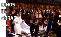 Niños y niñas de arras o pajes de boda