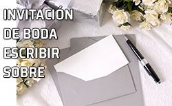 Cómo debemos escribir un sobre para una invitación de boda