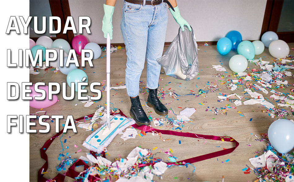 Una casa después de celebrar una fiesta