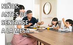 Buenos modales y reglas de comportamiento para los niños cuando van a comer