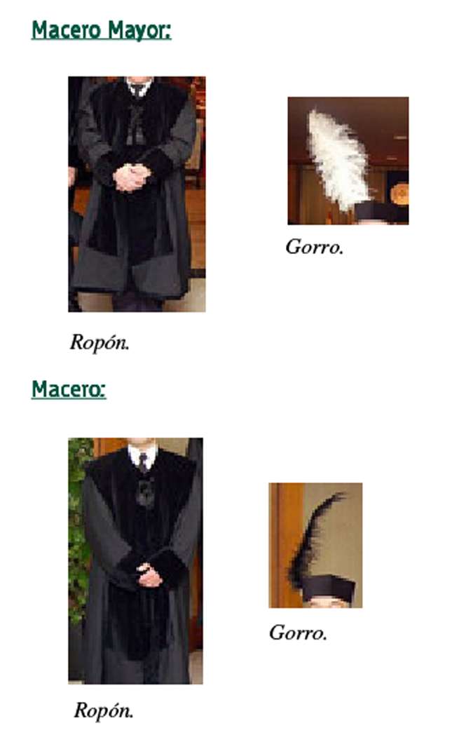 Traje macero. Traje macero UNED.