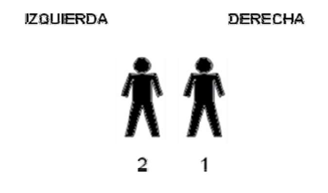Al caminar dos personas.