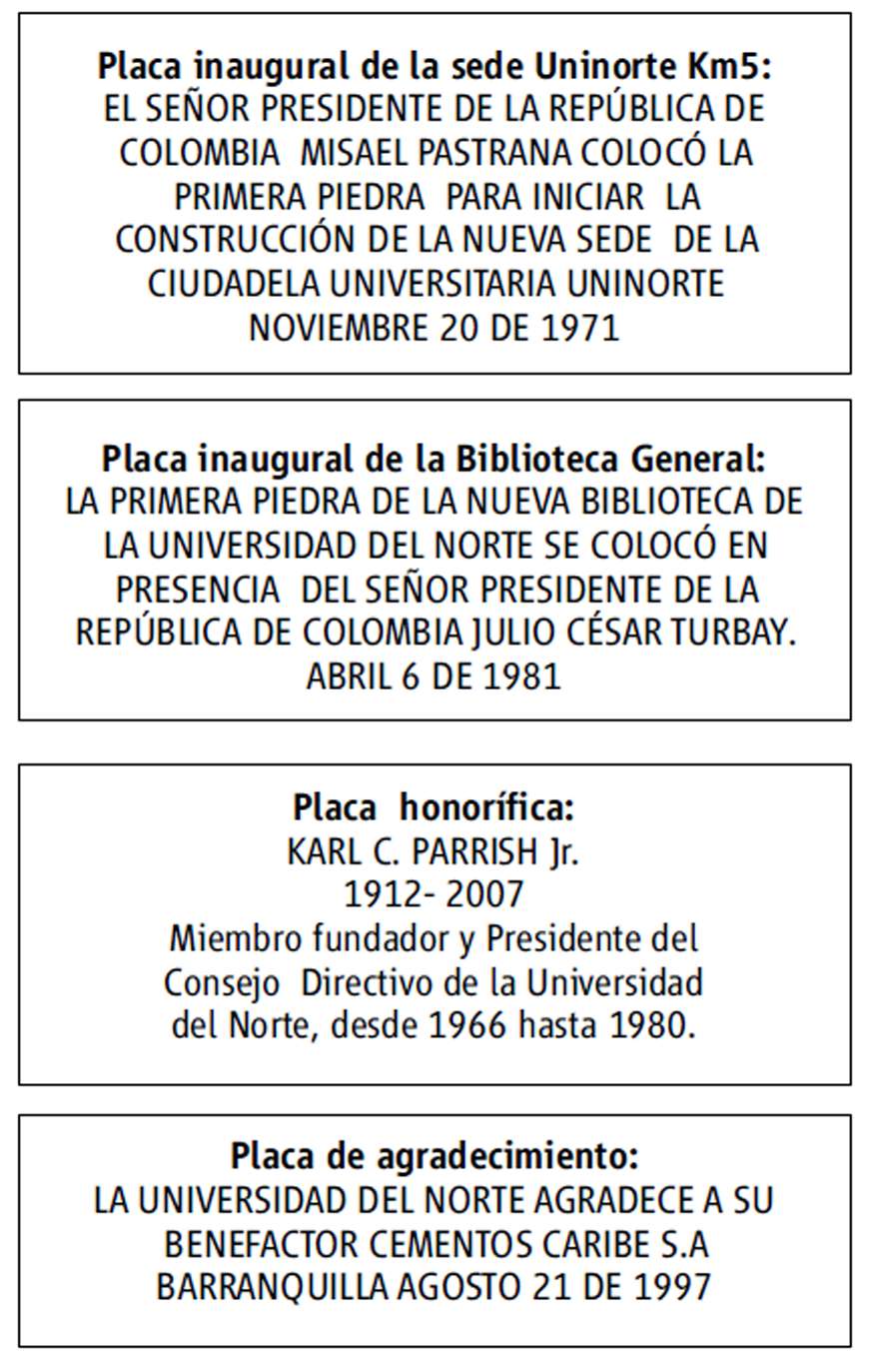 Placas. Modelos placas inauguración.