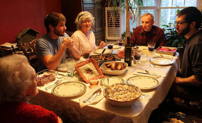 Cena de Navidad en familia