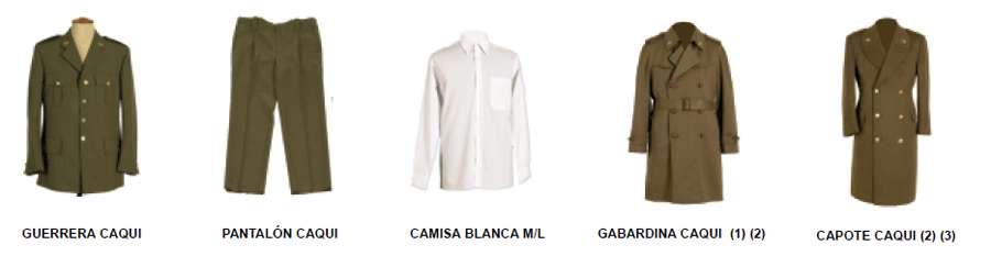 Aceesorios. Uniforme hombre.