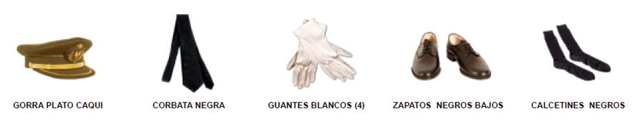 Accesorios. Uniforme hombre.