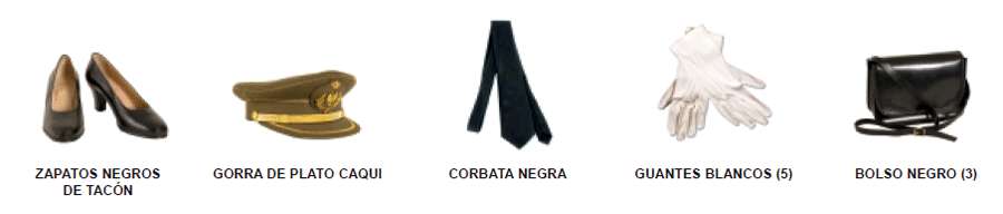 Accesorios. Uniforme mujer.