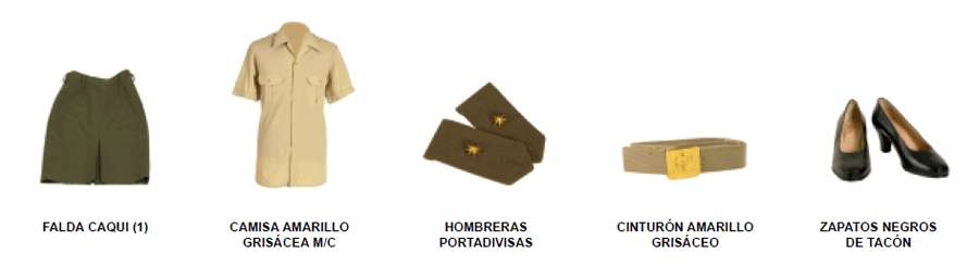 Accesorios. Uniforme mujer.