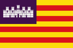 Bandera oficial de la Comunidad Autónoma de las Islas Baleares