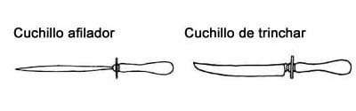 Cuchillo Afilador y Cuchillo de Trinchar.