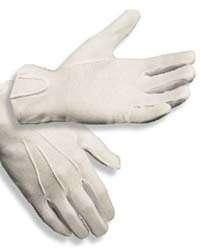 Imagen Protocolo & Etiqueta. Los guantes blancos.