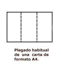 Plegado papel. Plegar una carta A4.