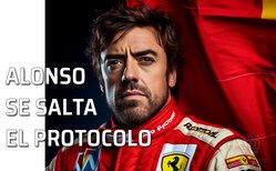 Fernando Alonso se salta el protocolo al responder en español en una rueda de prensa