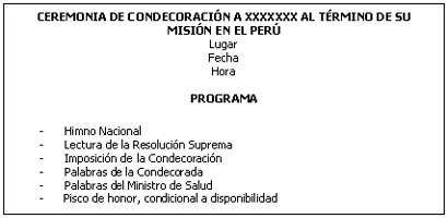 D. CAPÍTULO III. CEREMONIAS Y ACTOS PROTOCOLARES OFICIALES. CURSO. PROTOCOLO Y CEREMONIAL EN EL ÁMBITO DE LA SANIDAD.