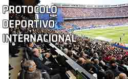 Palco del estadio Vicente Calderón. Ordenación jerárquica de los miembros del Comité de Honor