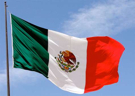 La bandera de México.