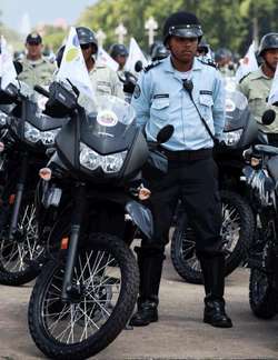 Policia de Venezuela. Acto de entrega de nuevas motocicletas.