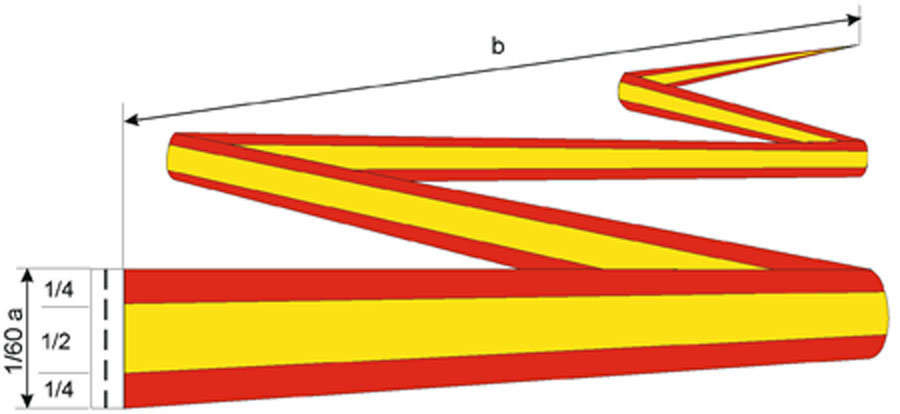 Gallardete de los colores de la Bandera Nacional