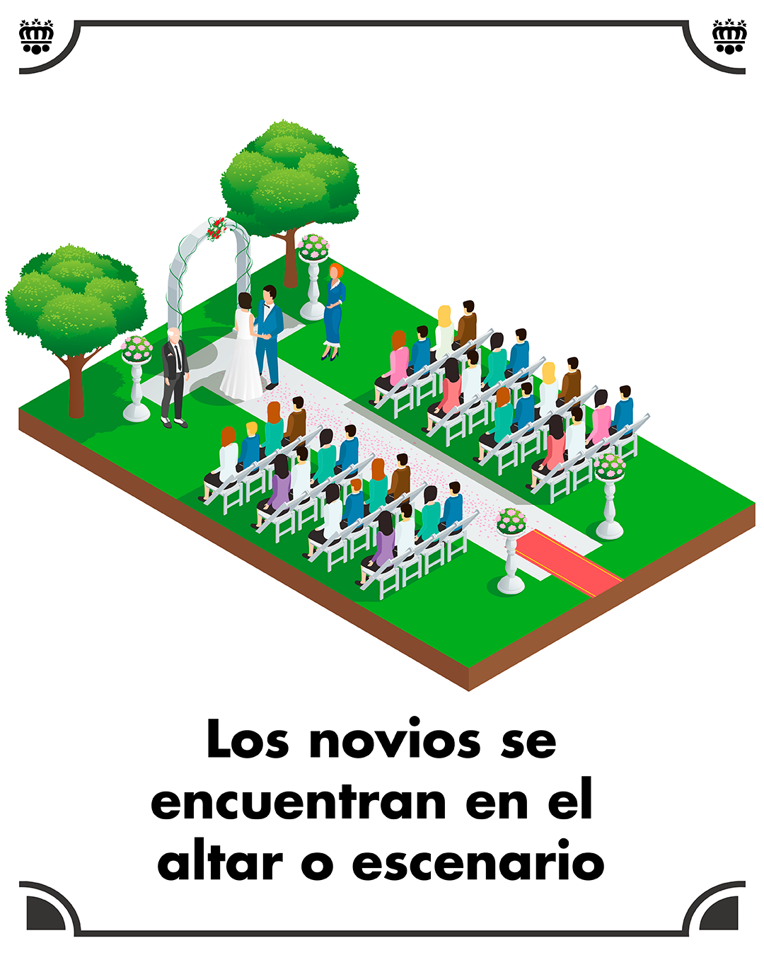 Los novios se encuentran en altar