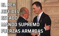 El Rey como jefe del Estado y mando supremo de las Fuerzas Armadas