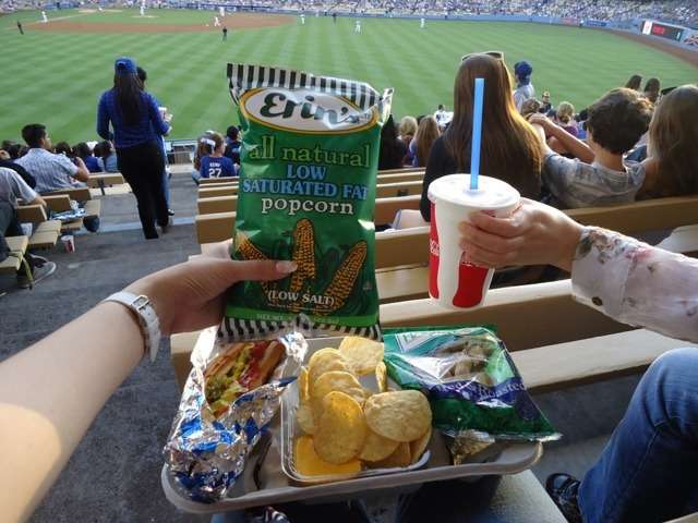 Comida partido estadio Dodgers