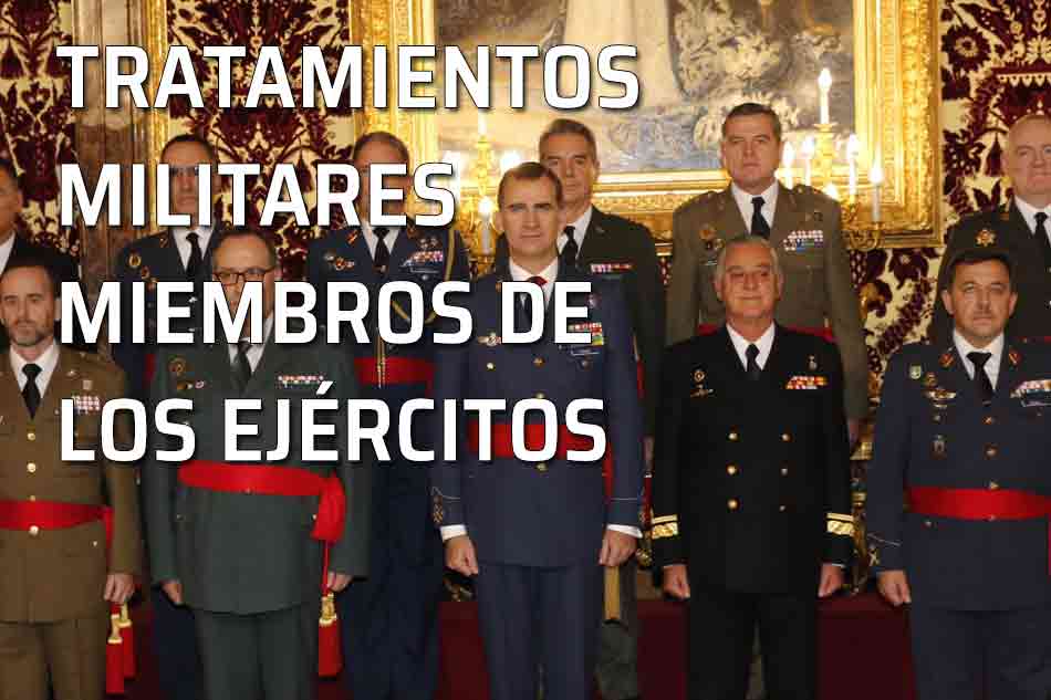 Tratamientos militares. Miembros de los Ejércitos. Audiencia militar a un grupo de Generales de Brigada y Contralmirantes de las Fuerzas Armadas y de la Guardia Civil