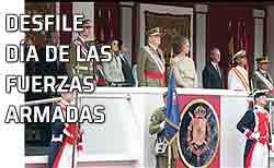 Palco desfile día de las Fuerzas Armadas