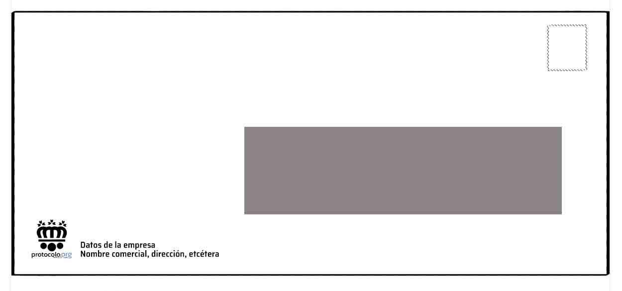 Sobre con ventana para carta comercial
