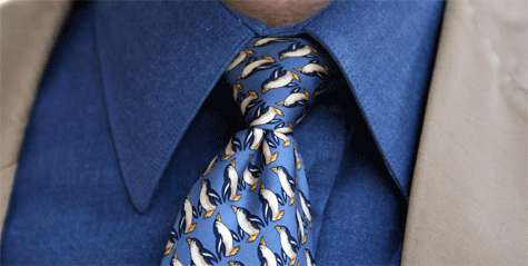 Corbata. Nudo de corbata.
