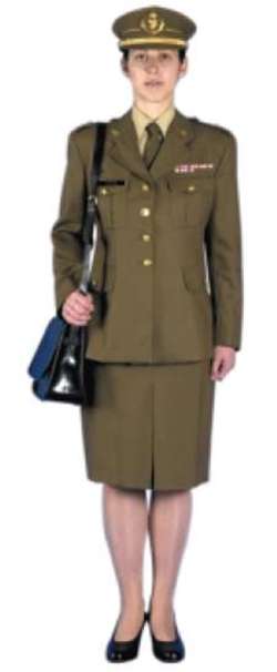 Uniformidad del ejército de tierra. Uniforme de diario de cuadros de mando. Mujer. Modalidad A y B.
