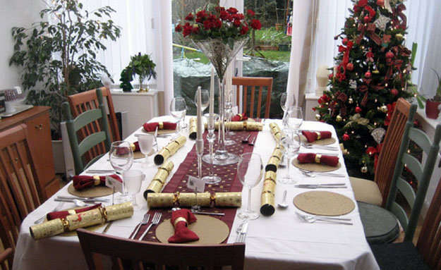 Mesa familiar para Navidad