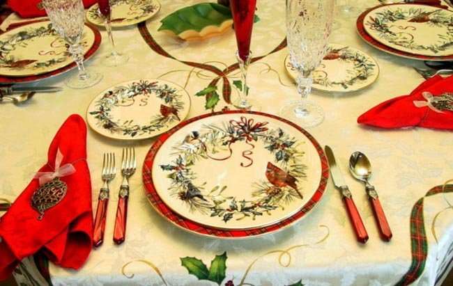 Mesa familiar de Navidad