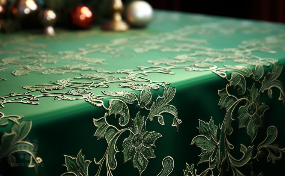 Un mantel para la mesa de Navidad, además de bonito, debe combinar con el resto de elementos