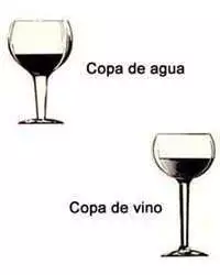 Copas. Copa Agua - Copa Vino.